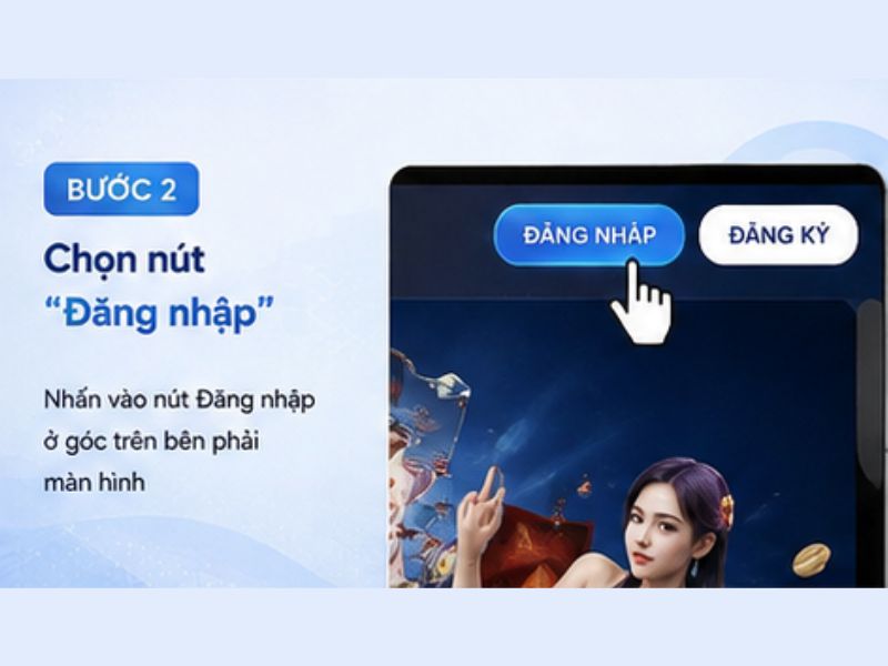 Chọn nút Đăng nhập