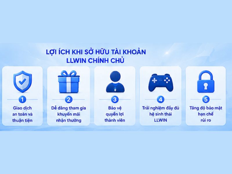 Lợi ích khi sở hữu tài khoản LLWIN chính chủ