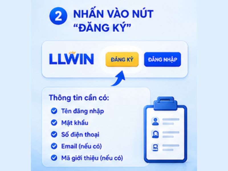Nhấn vào nút Đăng ký LLWIN