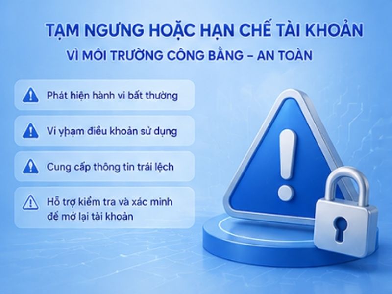 Tạm Ngưng Hoặc Hạn Chế Tài Khoản