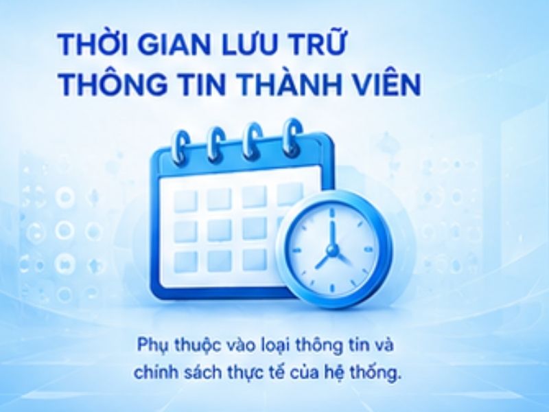 Thời gian lưu trữ thông tin thành viên