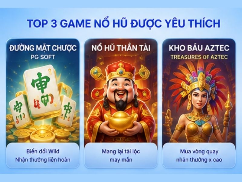 Top 3 game Nổ hũ được quan tâm tại LLWIN